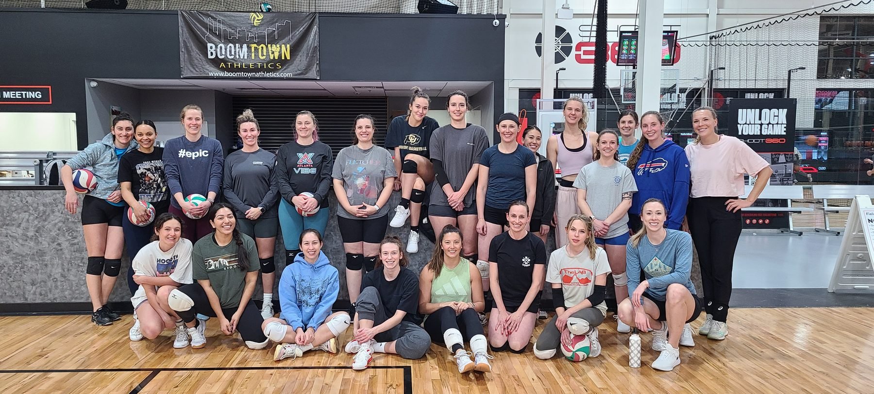 Boomtown women’s league players at FieldhouseUSA