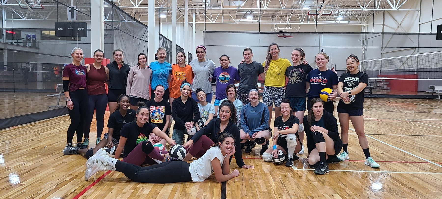 Boomtown co-ed indoor league group at FieldhouseUSA