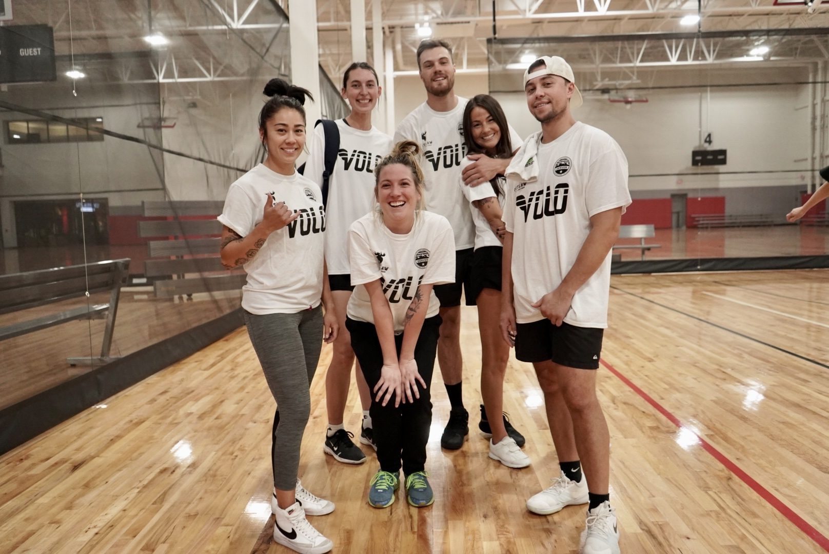 Boomtown Athletics co-ed team in Volo Denver shirts at Boomtown FieldhouseUSA